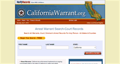 Desktop Screenshot of californiawarrant.org